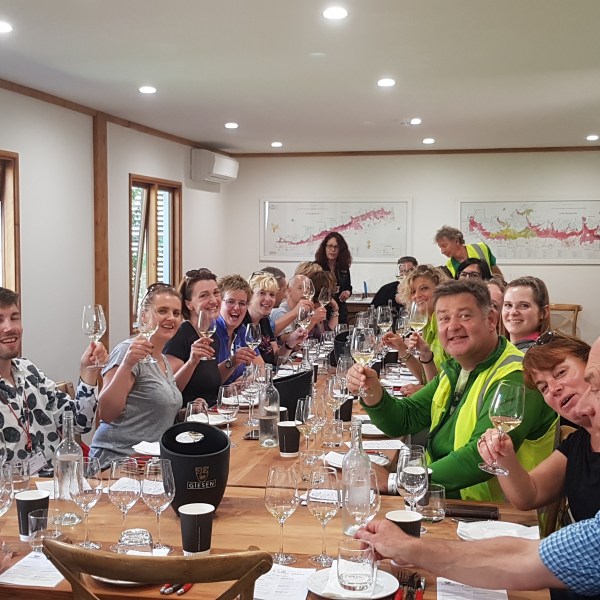 Lunch and Wine for this tour group way back in 2018!