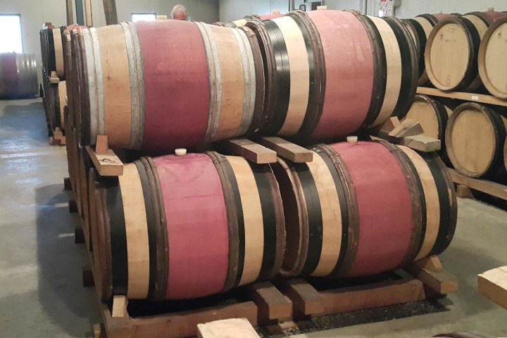 a close up of a barrel