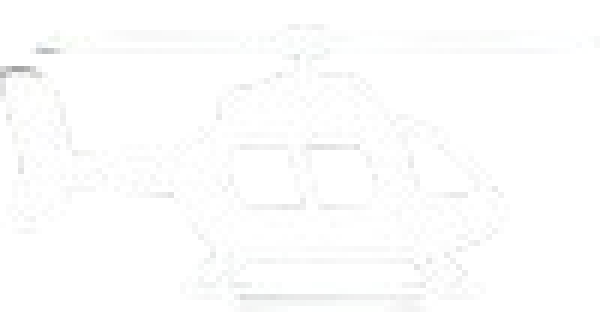 White helicopter silhouette on a transparent background.